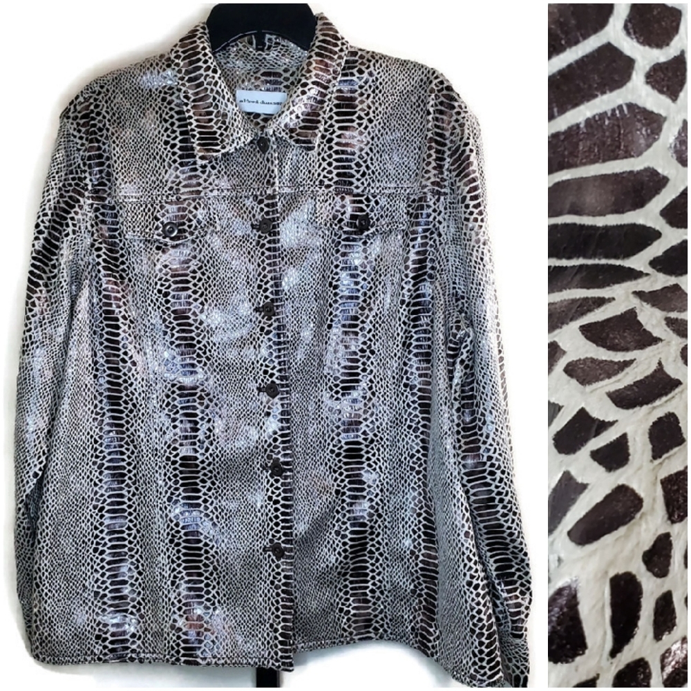 Alfred Dunner Long Sleeve Button Down Jacket 20